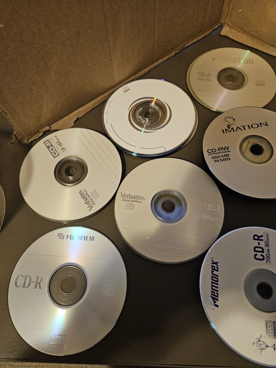 52 Assorted CD-R, CD-RW And DVD-R For Recordings Unused Open