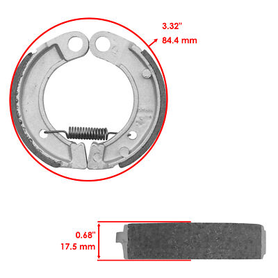 Caltric Front Brake Shoes Set - Compatible With Honda NC50 Express, Humming 1980-1983 & Other Mopeds