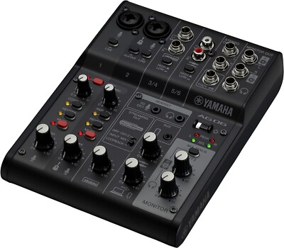 Yamaha AG06 AG06MK2 B 6ch Live Streaming Mixer USB Audio Interface Schwarz Neu