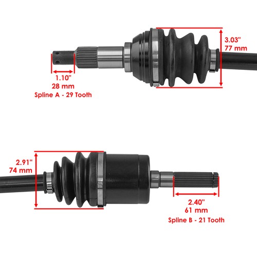 Front Left CV Axle For Can-Am Maverick Sport 1000R DPS (60") 2019-26 / 705402031 - Picture 3 of 7