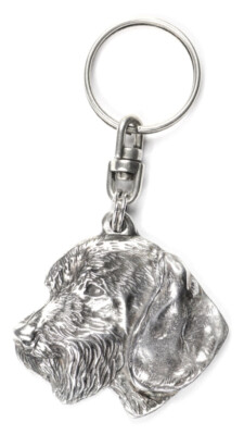Dachshund Rauhhaar, Dackel, Teckel III - Versilberte Hund Anhänger, Handtasche D