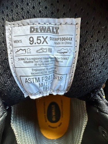 Dewalt Waterproof Steel Toe Men's Work Boots Black Size 9.5 X - Picture 6 of 12