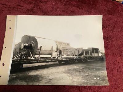 Vintage Foto Illinois Central Autos Transport Brown Paper Mill Co. Maschinen