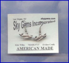 V-Tail Bonanza Earrings Aircraft Airplane 99's Aviatrix Made in the USA