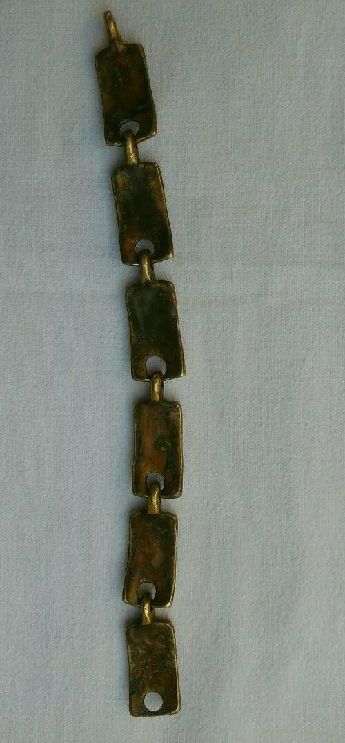 Bracelet Moderniste Signé St Luc Années 60-70 - Bronze émaillé, Vintage, Occasion
