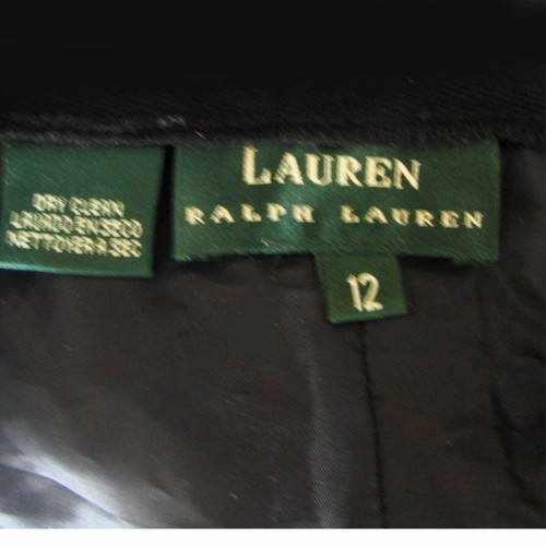 Ralph Lauren Size: 12 Deep Navy Pants, Gold Logo Buttons Wool/Elastane Pockets - Picture 8 of 8