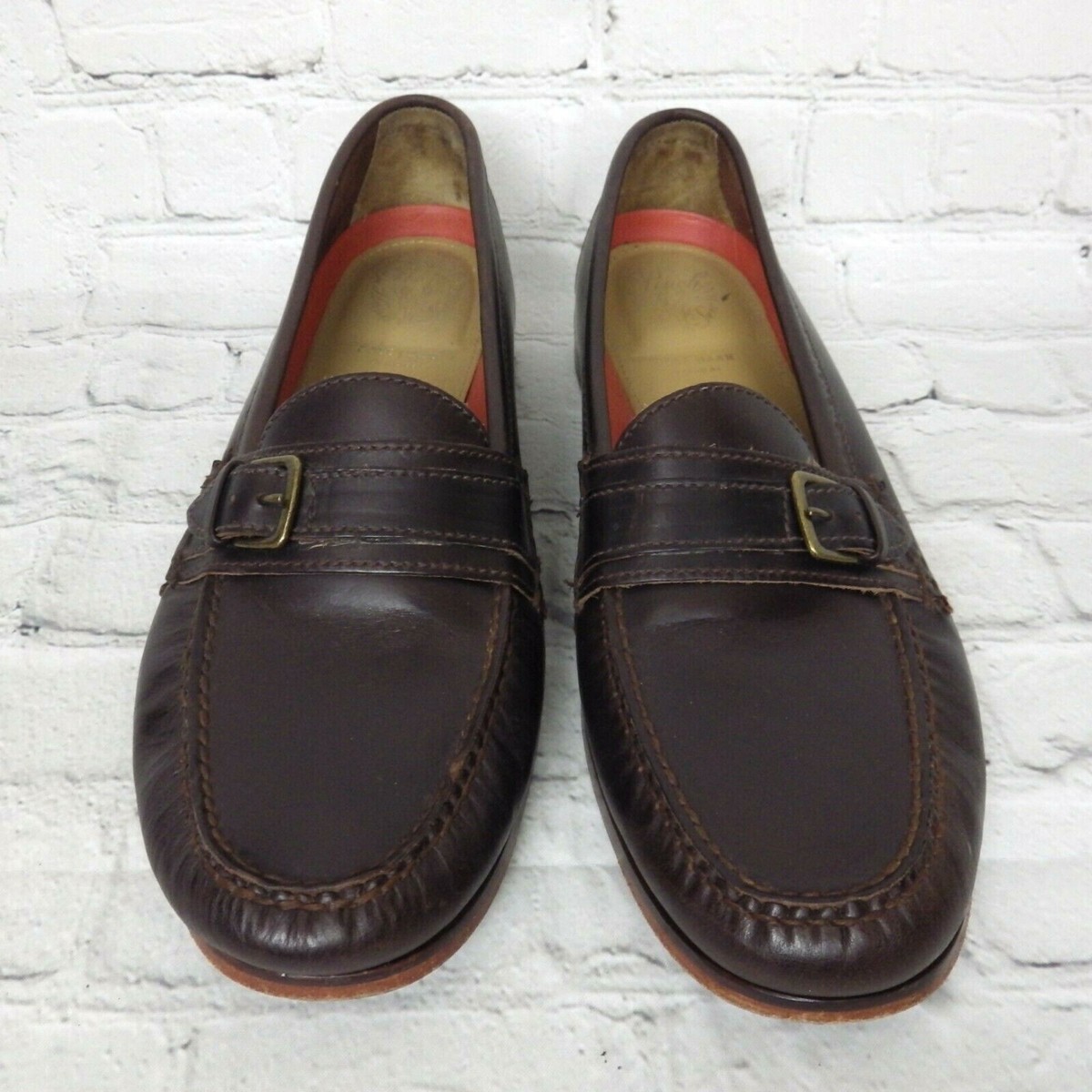 Cole Haan Pinch Hand Sewn Mens Brown Buckle Slip On Leather 