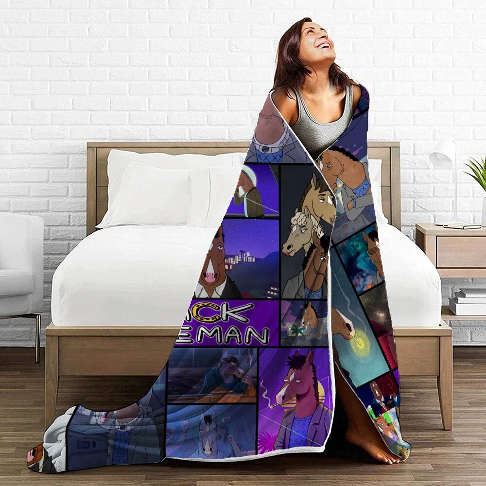 BoJack Horseman Blanket, BoJack Horseman TV Series Fleece, Sherpa Blanket