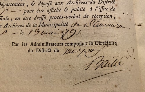 Revolution / Ludwig XVI. / Ersatz abwesender Beamter / 1791, Foix (09) - Bild 5 von 5