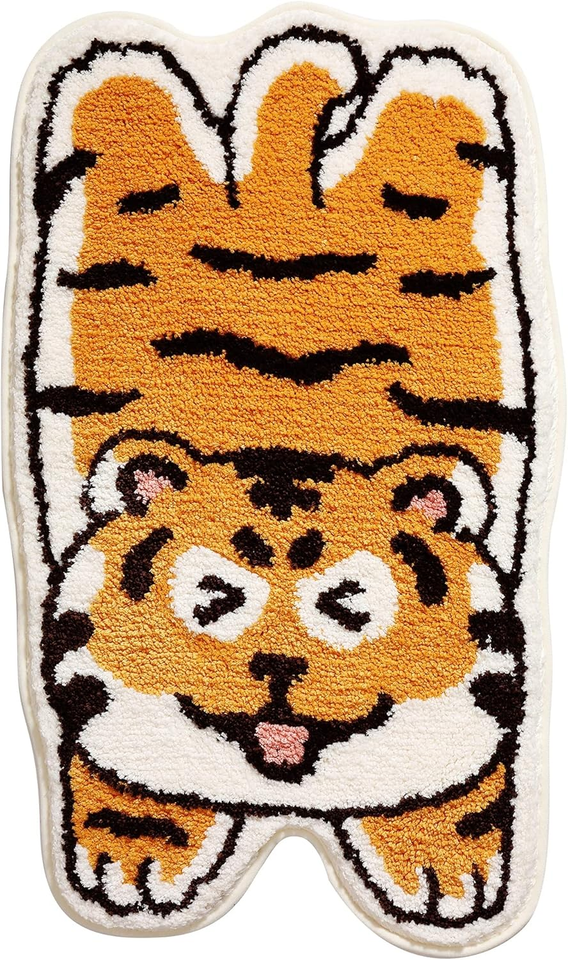 Leopard Print Faux Cowhide Rug Stylish Animal Print Carpet 40x37 Inch