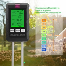 6 IN 1 PH Tester Soil Water Moisture Light Test Meter Temperature Humidity Test