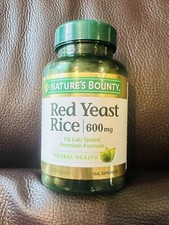 Nature's Bounty Red Yeast Rice 600 mg 120 Capsules Herbal Health Exp-3/27