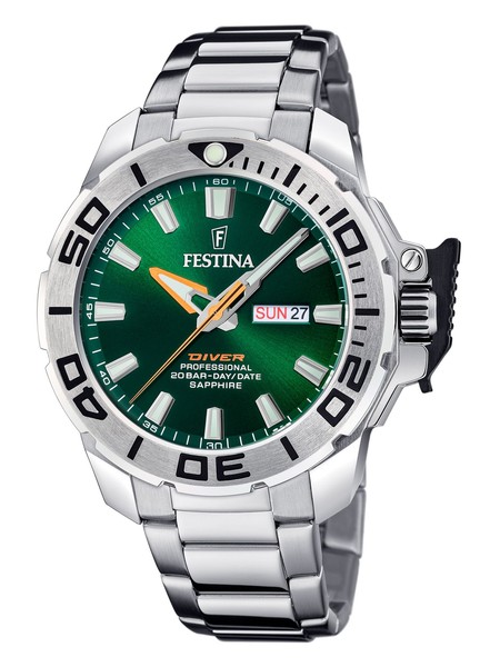 Festina F20665/2 Herrenuhr Edelstahl Diver Professional Set Silber-image