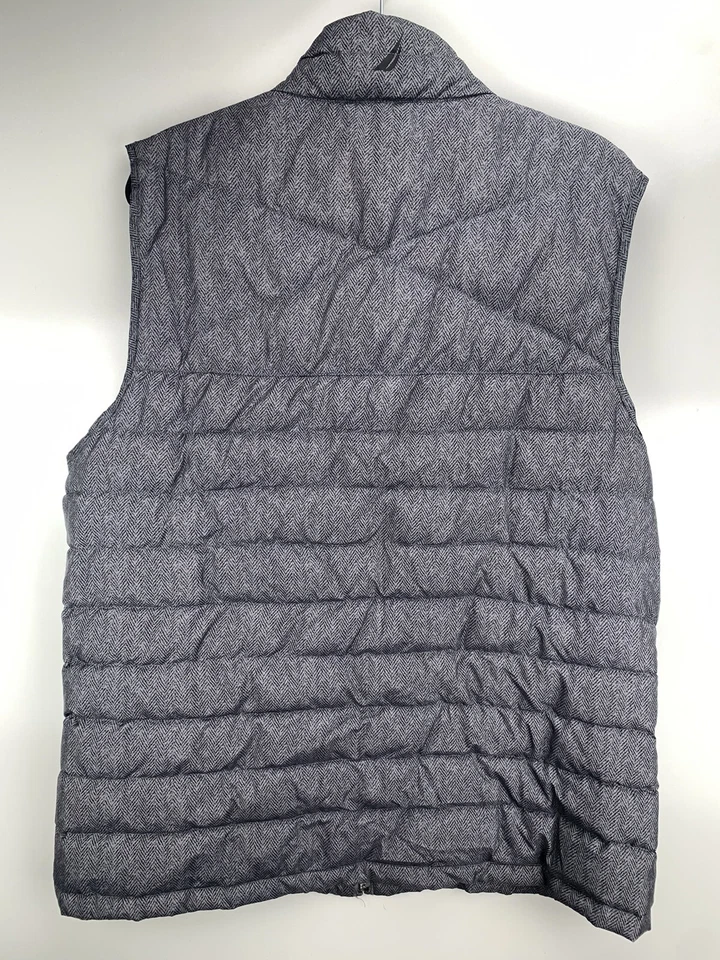Chaleco acolchado Nautica empacable talla L grande gris espiga Foto 2 de 4