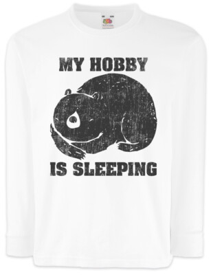 My Hobby Is Sleeping Kids Long Sleeve T-Shirt Chillen Chiller Lazy Bear Bears