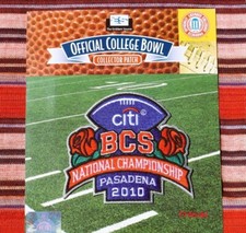 2010 BCS National Championship Game Patch Alabama vs Texas Collector NCAA Citi