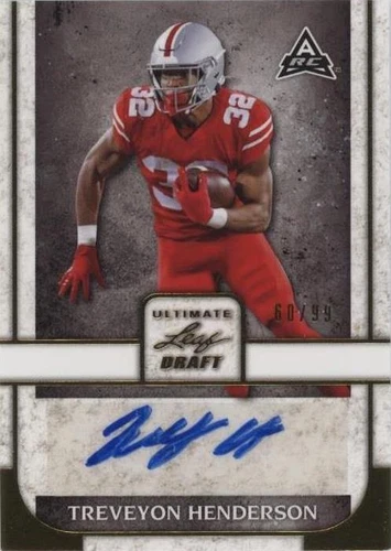 2022 Leaf Ultimate Draft Treveyon Henderson #BA-TH2