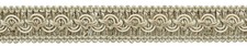 Dark Sand Beige, Cream, Off White 1" Gimp Braid Trim White Sands By The Yard