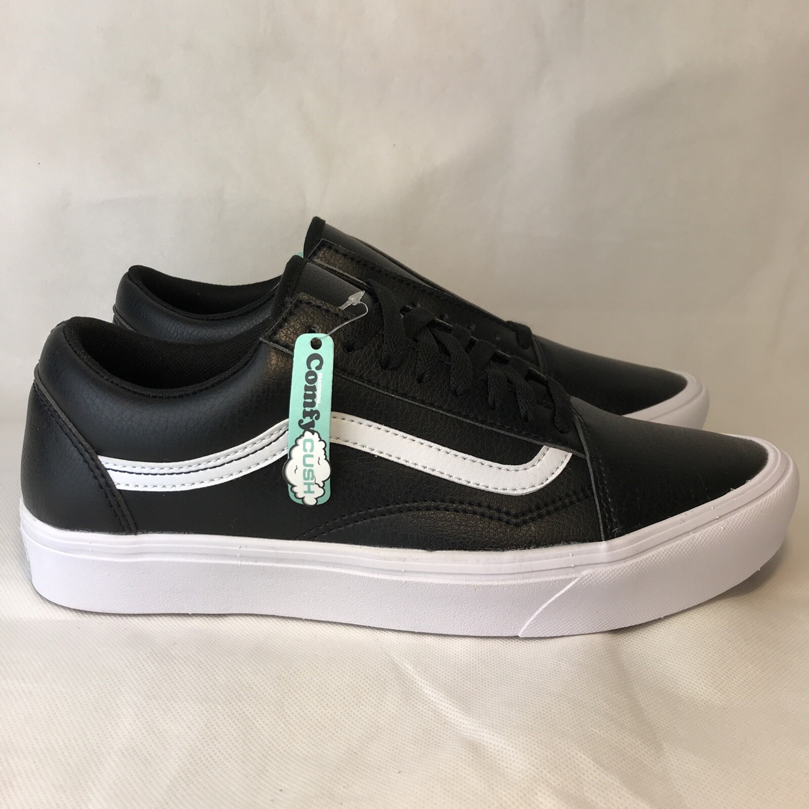 VANS Old Skool Tumble Leather Black / White, Mens Sz , Womens 12 - ComfyCush 194116387886 | eBay VANS Old Skool Tumble Leather Black / White, Mens Sz , Womens 12 - ComfyCush 194116387886 | eBay