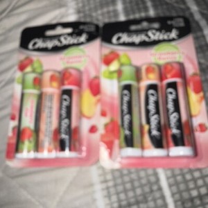 2 Pks of 3 ea. ChapStick Strawberry Remix, Peach, Watermelon & Kiwi