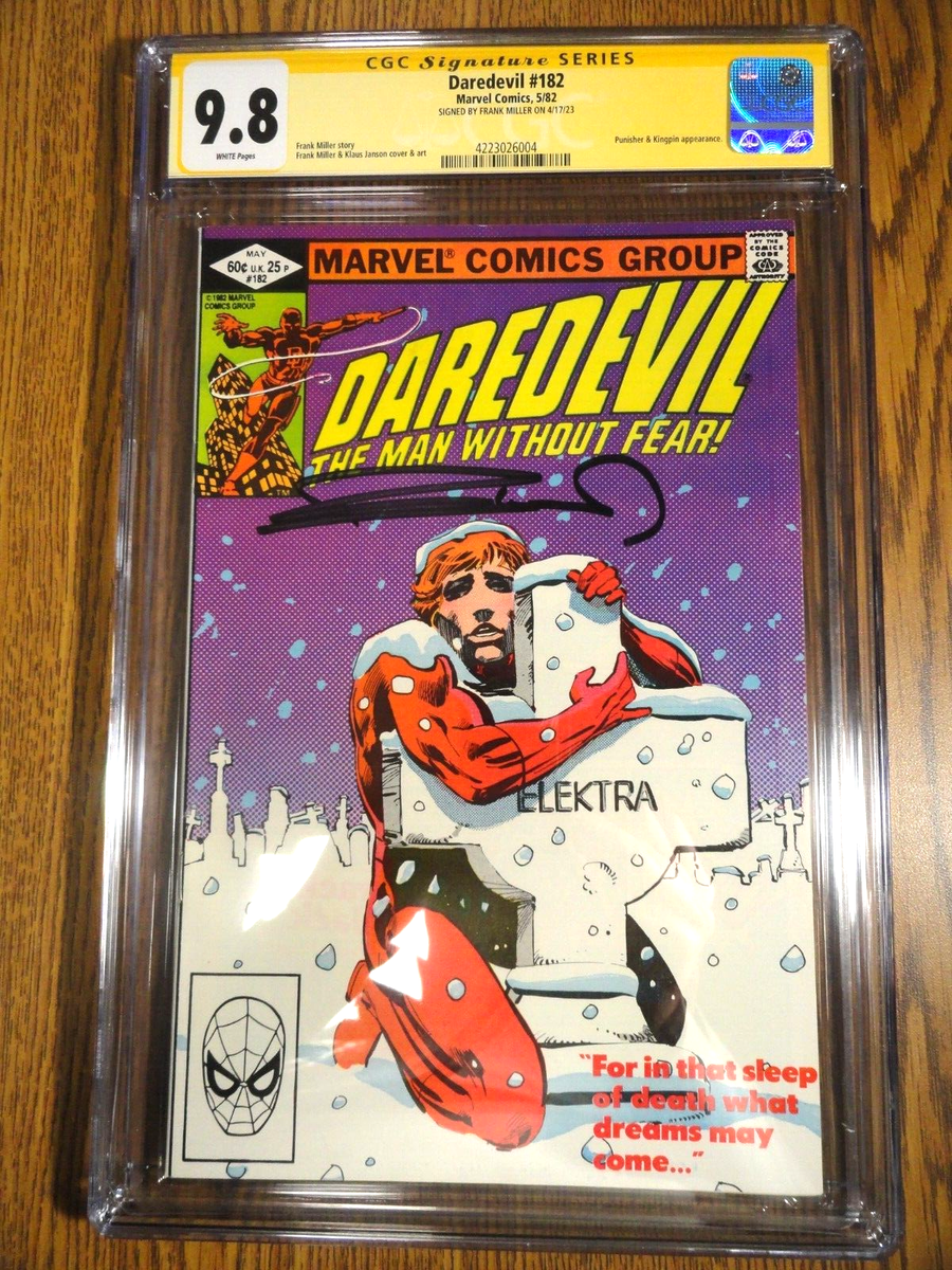 Daredevil #182 Frank Miller Signature CGC 9.8 NM/M Key SS 1st