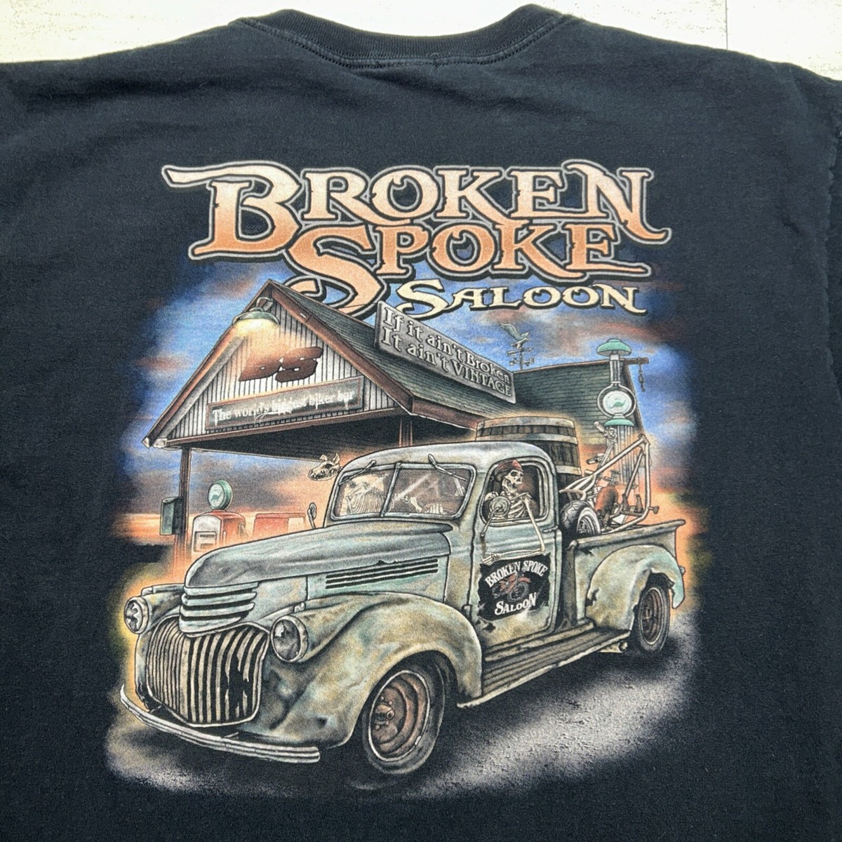 Vintage XL Broken Spoke Saloon Graphic Double Sided T-Shirt | eBay Vintage XL Broken Spoke Saloon Graphic Double Sided T-Shirt | eBay