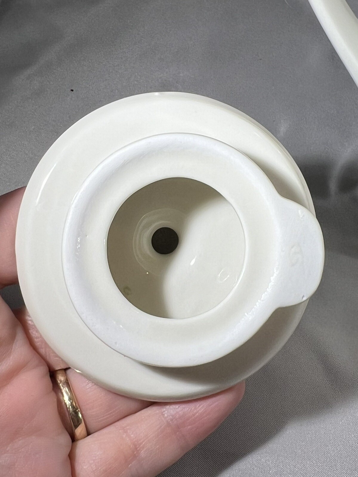 VTG GKC BAVARIA TEA COFFEE POT CREAM WITH FLORAL PATTERN, GOLD TRIM COTTAGECORE