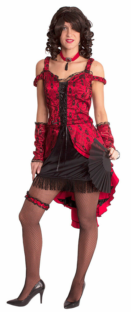 Burlesque Kostüm Damen Tänzerin Saloon Lady Cabaret Damenkostüm