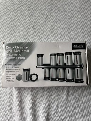 Honey Can Do Zero Gravity Wall Mount Magnetic Spice Rack Silver
