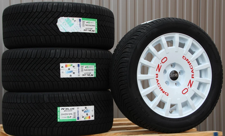 VW Bus T5 T6 T6.1 Kombi Satz Räder OZ Rally weiß Alufelgen Nexen Allwetterreifen - Bild 2 von 3