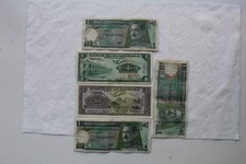 Guatemala banknotes, 1 Quetzal 1955, ½ Quetzal 1955, 1 Q 2011-2012 (3)