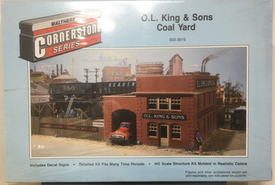 H0 Gebäudebausatz Cornerstone 933-3015 COAL YARD 'O.L.King & Sons'  / 3-teilig