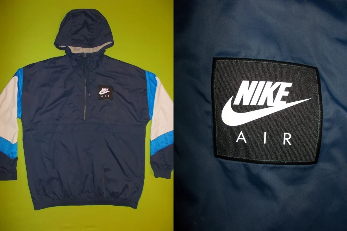 Anorak Jacke NIKE AIR (M) PERFEKT!!! BLAUE Hoodie Trainingsjacke WINDCHEATER