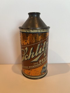 Schlitz US Cone Top Beer Can Vintage Breweriana Collectible