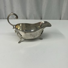 VTG Georgian Style EPNS Sauce Gravy Boat Footed