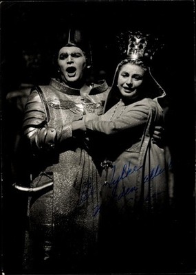 Photo opera singer Arturo Sergi, duet, autograph - 11495094