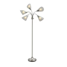 5 Shade Arc Floor Lamp Dimmable Modern Design Adjustable Lighting For Home