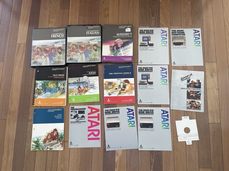 Vintage 1970s Atari 400/800 Cassette And Manual Lot
