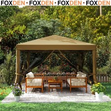 Heavy Duty Pop Up Gazebo with Removable Mesh Side Walls Garden Marquee Tent Set
