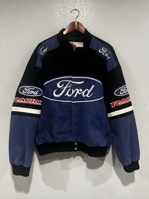 NASCAR Vintage Ford Racing Zip Jacket Large Racing Champions