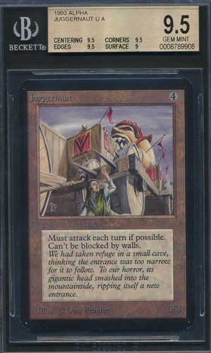 Alpha Juggernaut BGS 9.5 Graded Magic MTG (9908) -magicgraders-