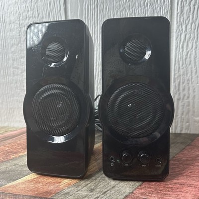 BlackWeb BWA15HO110   2.0 Multimedia Computer Speakers   3.5mm AUX   Black
