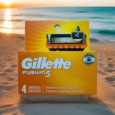 Gillette Fusion5 Power Razor Blades - Pack of 4 Factory Sealed New