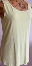 OSKA VISCOSE/ELASTANE BRIGHT LIME COLOURED  SLEEVELESS TOP  Size 2 UK 12-14