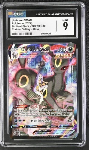 CGC 9 Umbreon VMAX TG23/TG30 Brilliant Stars FA Pokemon Card Trainer Gallery