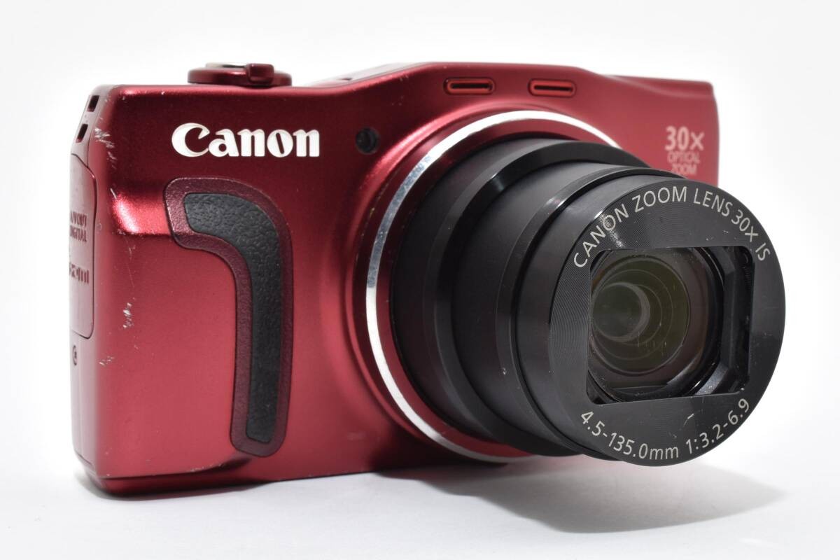 Canon Digital Camera PowerShot SX700 HS Red Zoom Failure w/Battery