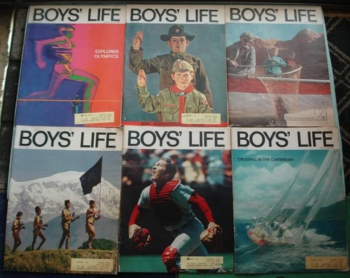 6 BOY'S LIFE Magazine FEB-JULY 1971 OLYMPICS UTAH Fishing Sailing Baseball Bikes