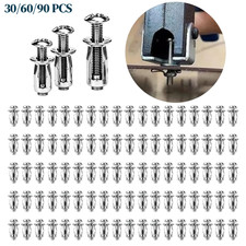New Button Rivet Locking Nuts Set Flower Nuts Screws with Riveting Tool M4 M5 M6