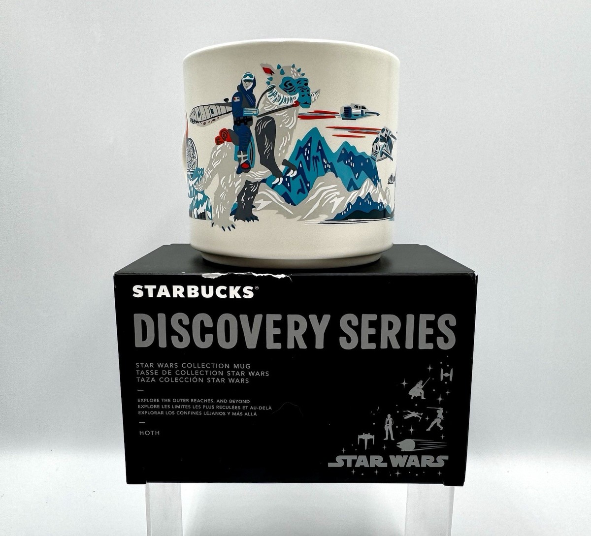 レア STARBUCKS STAR WARS DISCOVERY SERIES Disney Star Wars Starbucks Discovery Series Hoth Mug 14oz New *box