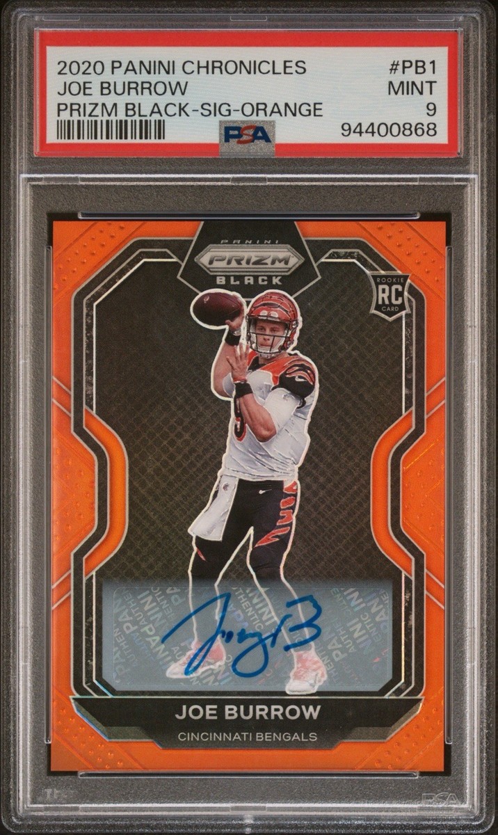 その他 Joe Burrow RC Auto panini 2020 Prizm Black Signatures Orange #/75 Joe Burrow RC Auto PSA 9